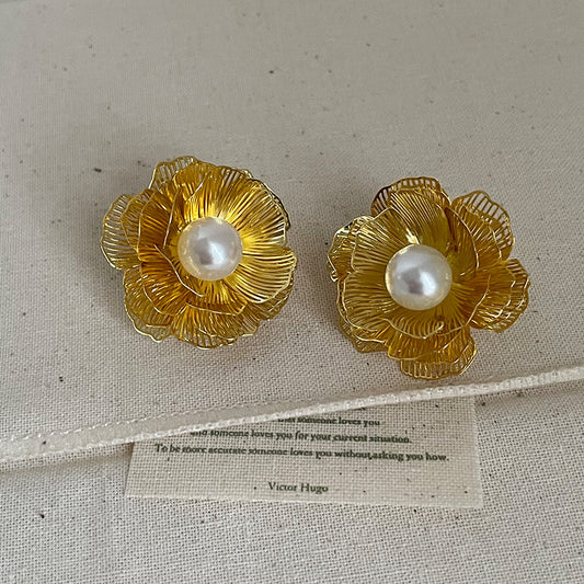925 Sterling Silver Jewelry - Chic Pearl Stud Earrings