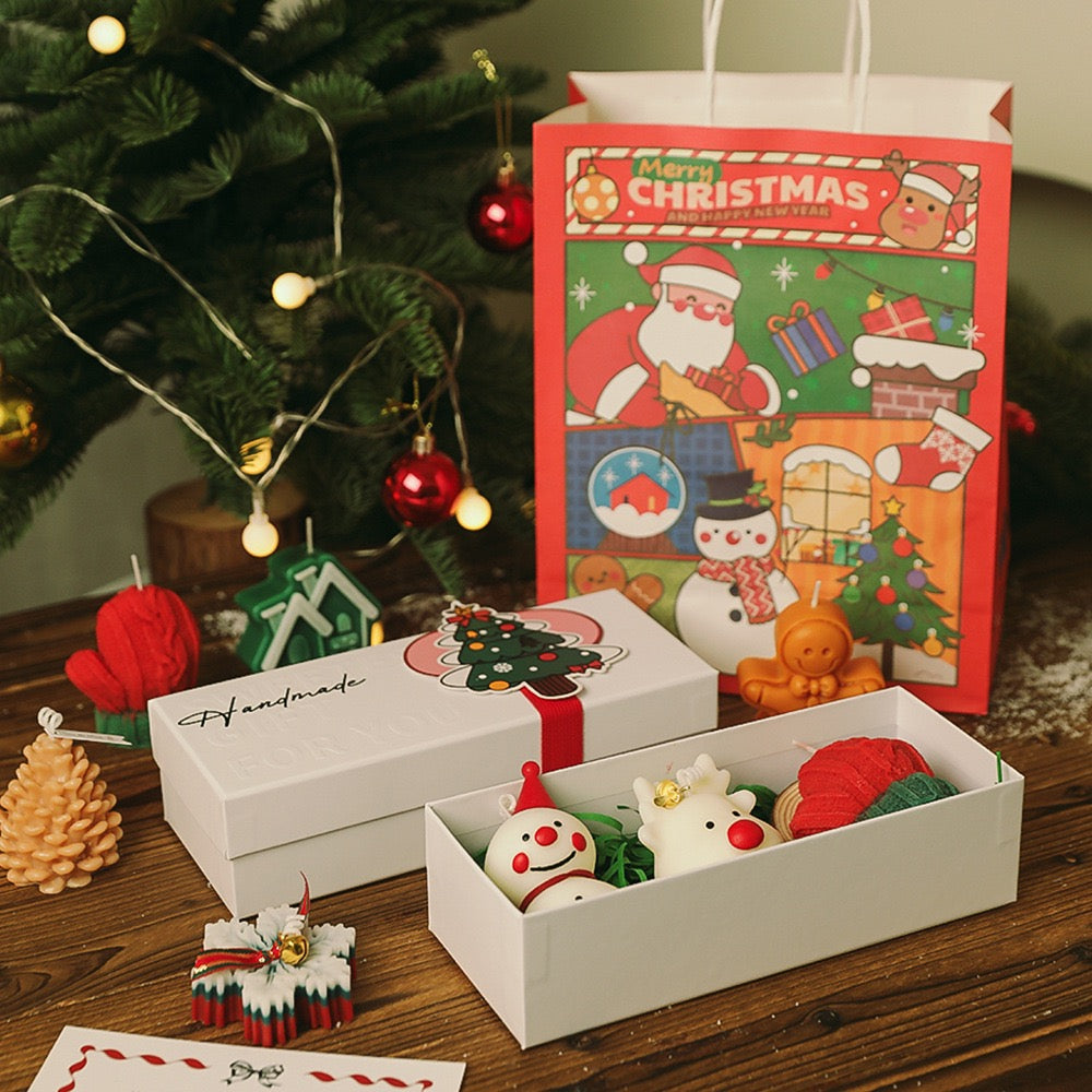 Unique Christmas Scented Candle - Artistic Handmade Decor, Elegant Festive Gifts