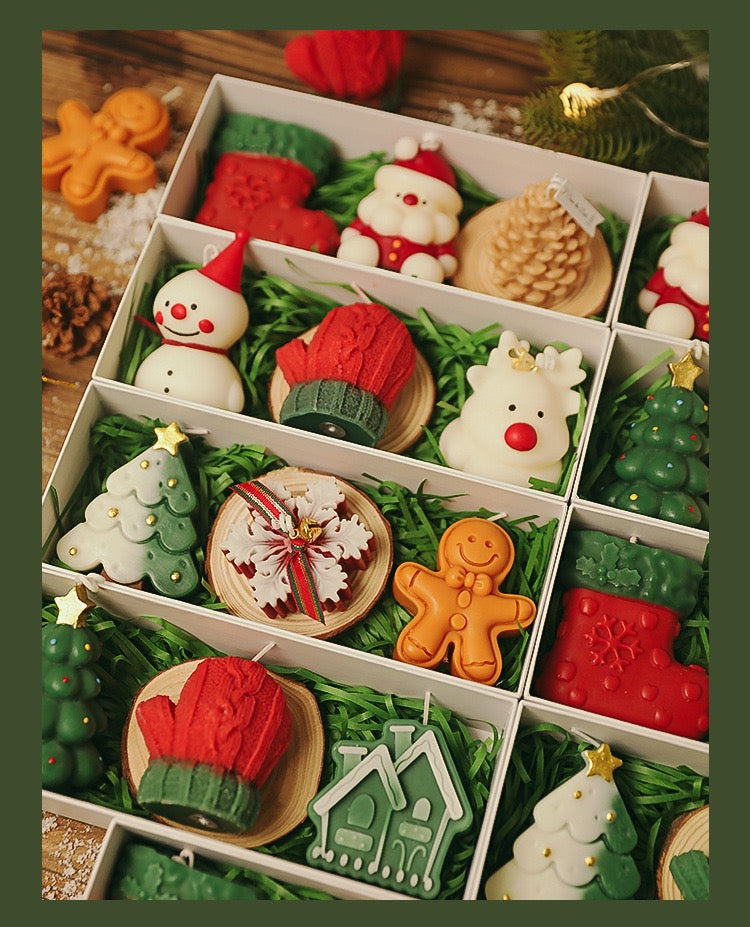 Unique Christmas Scented Candle - Artistic Handmade Decor, Elegant Festive Gifts