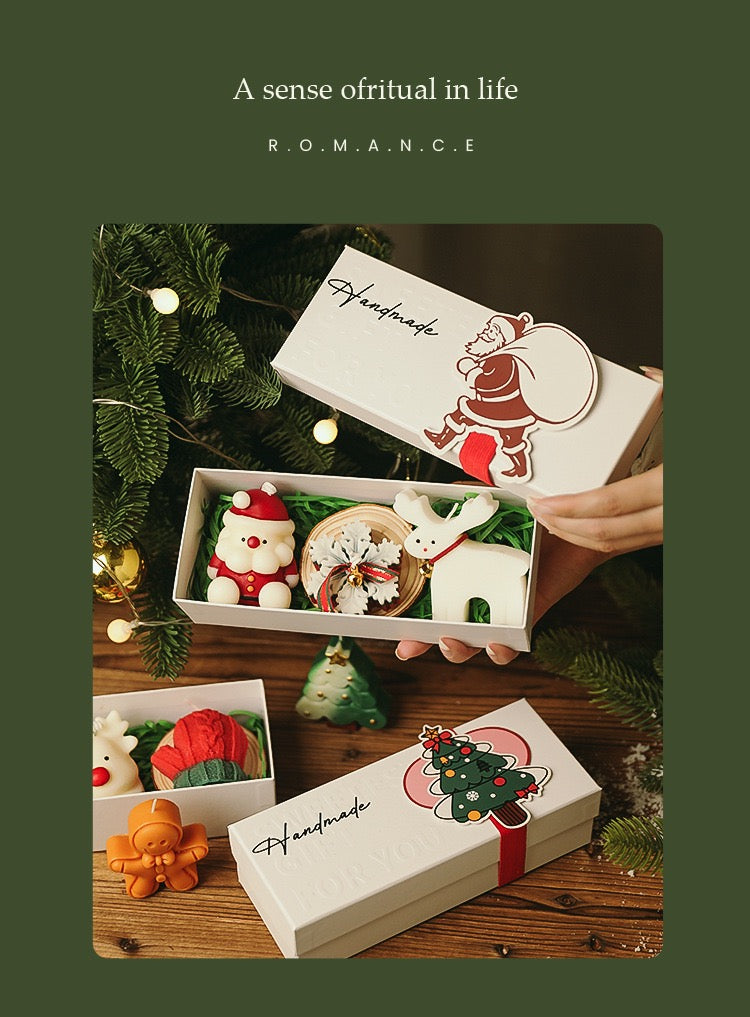 Unique Christmas Scented Candle - Artistic Handmade Decor, Elegant Festive Gifts