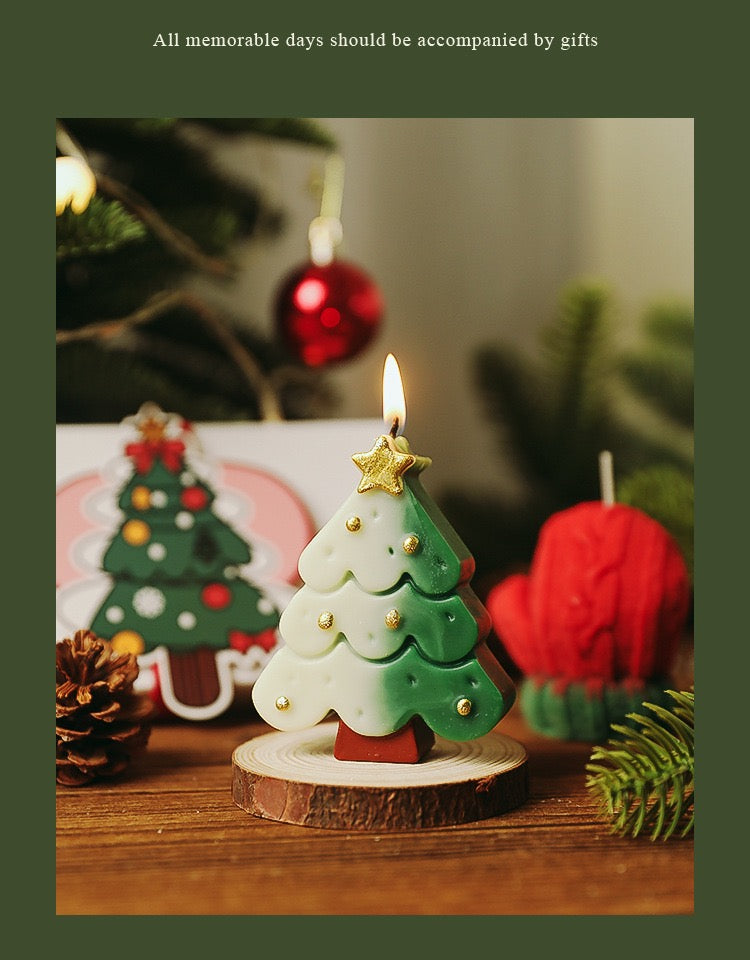 Unique Christmas Scented Candle - Artistic Handmade Decor, Elegant Festive Gifts