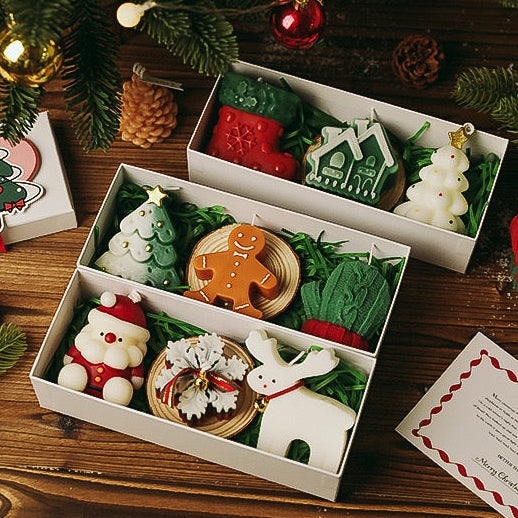 Unique Christmas Scented Candle - Artistic Handmade Decor, Elegant Festive Gifts