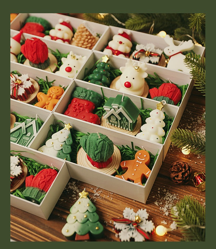 Unique Christmas Scented Candle - Artistic Handmade Decor, Elegant Festive Gifts