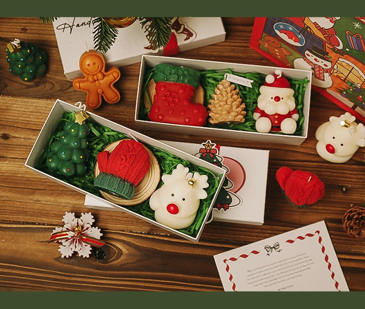 Unique Christmas Scented Candle - Artistic Handmade Decor, Elegant Festive Gifts