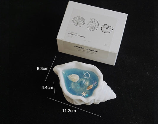 Conch Shell Scented Candle - Creative Jelly Wax Decorative Candle, Aesthetic Sea Themed Gift